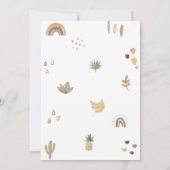 Boho Safari Geslacht Onthullen Partij Kaart (Achterkant)