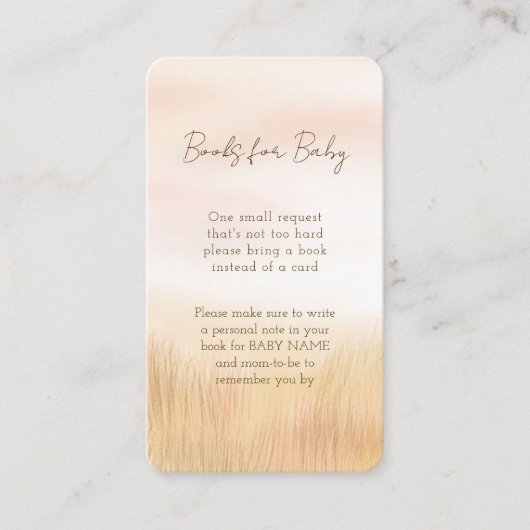 Boho Safari Giraffe Baby shower Boek Aanvraag Informatiekaartje (Voorkant)