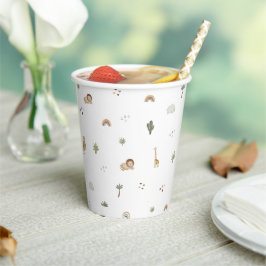 Boho Safari Jungle Animals Paper Cups Papieren Bekers