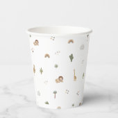 Boho Safari Jungle Animals Paper Cups Papieren Bekers (Achterkant)