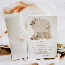 Boho Safari Kwekerij Genderneutraal Baby shower Kaart