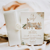 Boho Safari Kwekerij Genderneutraal Baby shower Kaart