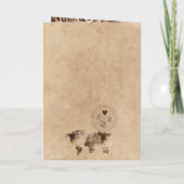Boho Safari Leopard Wedding Passport World Map (Achterkant)