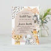 Boho Safari Party Dieren Jongen Baby shower Kaart (Staand voorkant)