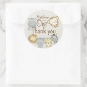 Boho Safari Verjaardag Ronde Sticker (Tas)