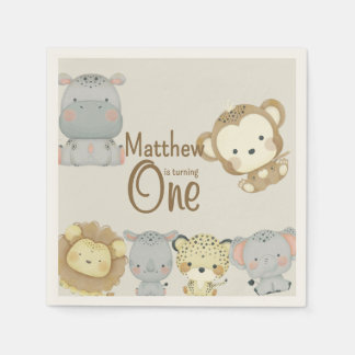 Boho Safari Verjaardag servetten