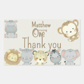 Boho Safari Verjaardag Sticker (Voorkant)