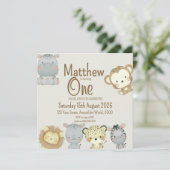 Boho Safari Verjaardag Uitnodiging (Staand voorkant)