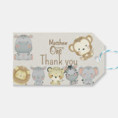 Boho Safari verjaardagscadeau Label Cadeaulabel (Voorkant (Horizontaal))