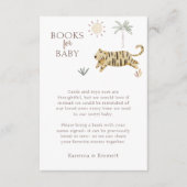 Boho Safari Waterverf Baby shower Boeken voor Baby Informatiekaartje (Voorkant)