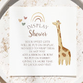 Boho Safari Waterverf Baby shower Display Douche Informatiekaartje