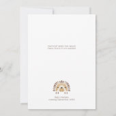 Boho Safari Waterverf Baby shower Kaart (Achterkant)