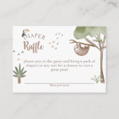 Boho Safari Waterverf Baby shower Luier Raffle Informatiekaartje (Voorkant)