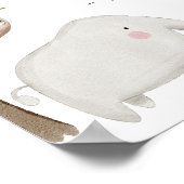 Boho Safari Waterverf Baby shower Welkom Poster (Hoek)