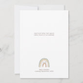 Boho Safari Waterverf Genderneutraal Baby shower Kaart (Achterkant)