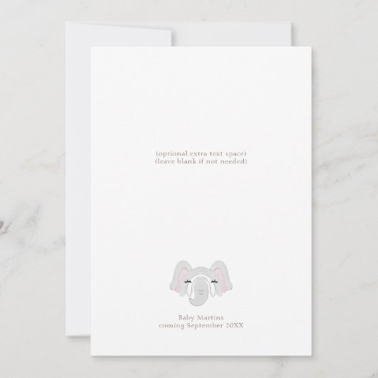 Boho Safari Waterverf Little Wild One Baby shower Kaart (Achterkant)