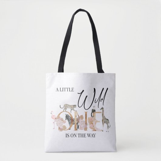 Boho Safari Wild One Meisje Baby Shower Tote Bag (Voorkant)