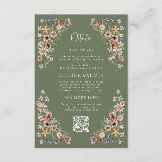 Boho Sage Detail Kaart (Voorkant)