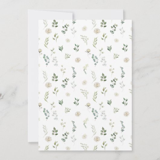 Boho Sage Eucalyptus Bloemkrans Save The Date Kaart (Achterkant)