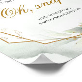 Boho sage eucalyptus laat goud glitter Oh snap Poster (Hoek)