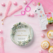 Boho sage eucalyptus laat gouden glitter bruiloft  papieren kommen (Feest)