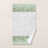 Boho Sage Faux Lace Personalized Handdoek (Handdoek)