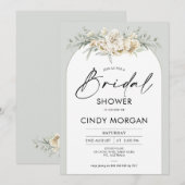 Boho Sage Floral Arch Bridal Shower Kaart (Voorkant / Achterkant)