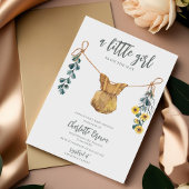 Boho & Sage Girl Baby shower Invitation Kaart