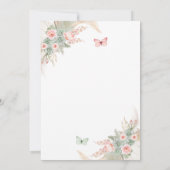 Boho Sage Green 15 Años Sla de datum kalender op Kaart (Achterkant)