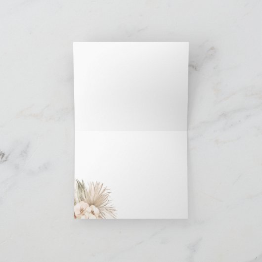 Boho Sage Green Baby shower Folded Hartelijk dank Bedankkaart (Binnen)