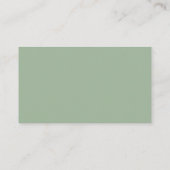 Boho Sage Green Baby Shower Luier Raffle Ticket Informatiekaartje (Achterkant)