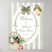 Boho Sage Green Baby shower Welkom Poster (Voorkant)