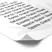 Boho Sage Green Berries Floral Damask Wedding Poster (Hoek)