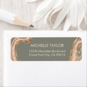 Boho Sage Green Bohemian agate marmer Label (Insitu)