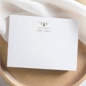 Boho Sage Green Boy Babykleding Baby shower Bedankkaart