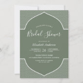 Boho Sage Green Ethnic Indian Arch Vrijgezellenfee Kaart (Voorkant)
