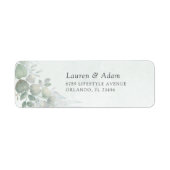 Boho Sage Green Eucalyptus Wedding Address Label (Voorkant)