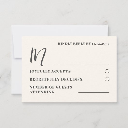 Boho Sage Green Eucalyptus Wedding RSVP (Achterkant)