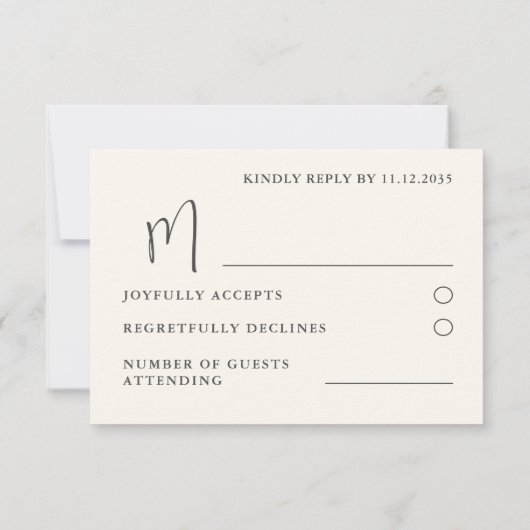 Boho Sage Green Eucalyptus Wedding RSVP (Achterkant)