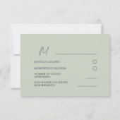 Boho Sage Green Eucalyptus Wedding RSVP (Achterkant)