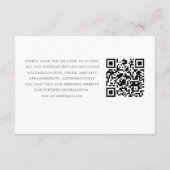 Boho Sage Green Eucalyptus Wreath Wedding Details Informatiekaartje (Achterkant)