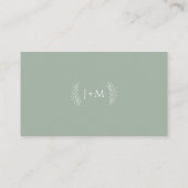 Boho Sage Green Flat Place Card Plaatskaartje (Achterkant)