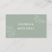 Boho Sage Green Flat Place Card Plaatskaartje (Voorkant)
