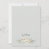 Boho Sage Green Floral Arch Wedding Kaart (Achterkant)