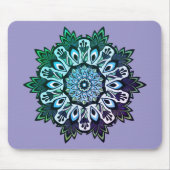 Boho Sage Green Flower Mandala Muismat (Voorkant)