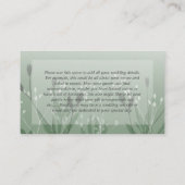 Boho Sage Green Foliage Wedding Details Informatiekaartje (Achterkant)