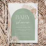 Boho Sage Green Gender Neutral Baby shower Kaart<br><div class="desc">Boho Sage Green Gender Neutral Baby Shower Invitaties</div>