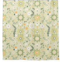 Boho Sage Green Mandala Douchegordijn