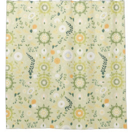 Boho Sage Green Mandala Douchegordijn