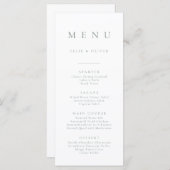 Boho Sage Green Minimalist 1 Eenvoudig Platte Menu (Voorkant / Achterkant)